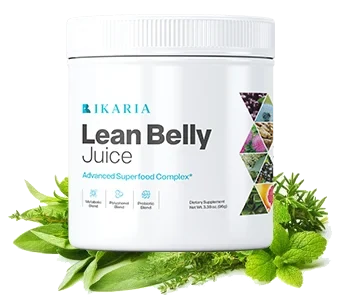 Ikaria Lean Belly Juice tub — daily polyphenol and probiotic superfood powder